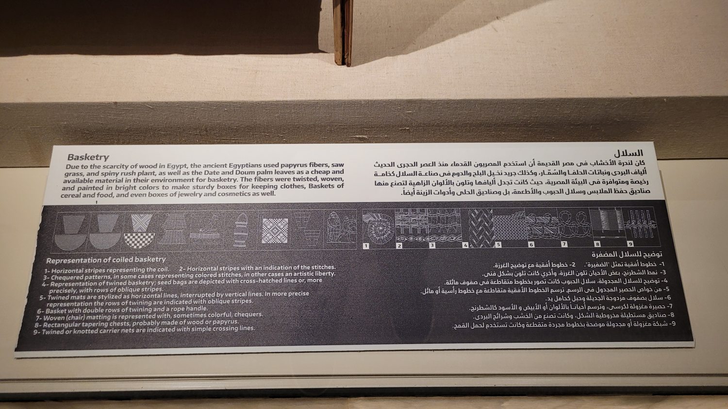 Museum display photographed at the National Museum of Egyptian Civilization