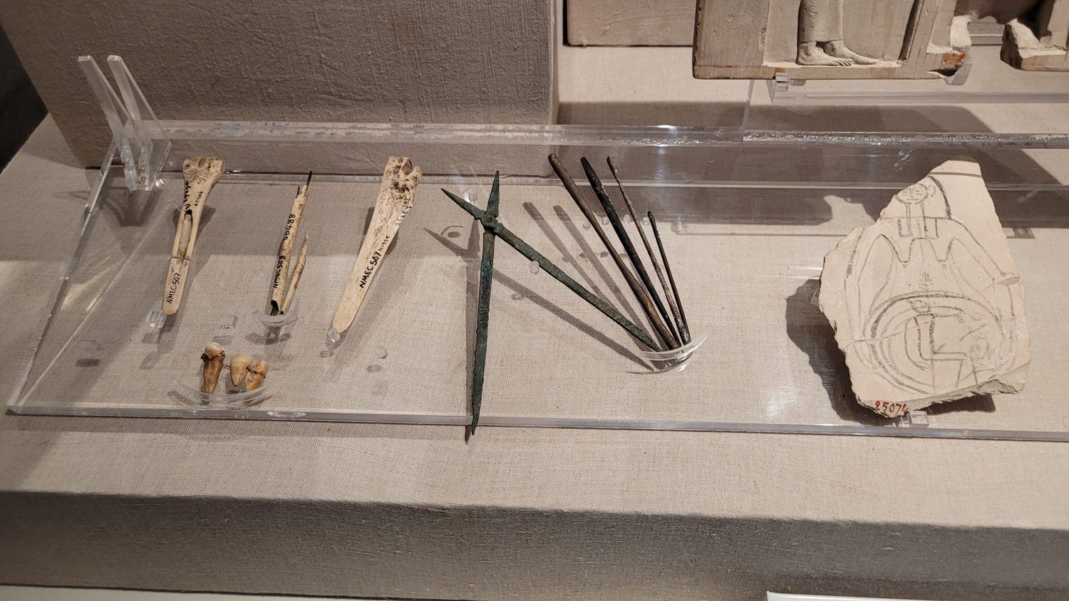 Museum object displayed at the National Museum of Egyptian Civilization